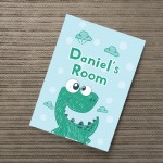 Funny Dinosaur Print For Boys Bedroom Personalised Print