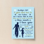 Daddys Girl Gift PERSONALISED Print For Dad Birthday Christmas