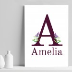 Nursery Decor For Girls Bedroom PERSONALISED Wall Art Gift