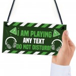 DO NOT DISTURB Gaming Sign For Boys Bedroom Gaming Wall Art
