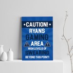 PERSONALISED Gaming Area Print Man Cave Games Room Sign