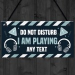 Funny DO NOT DISTURB Hanging Gaming Sign For Door Man Cave