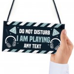 Funny DO NOT DISTURB Hanging Gaming Sign For Door Man Cave
