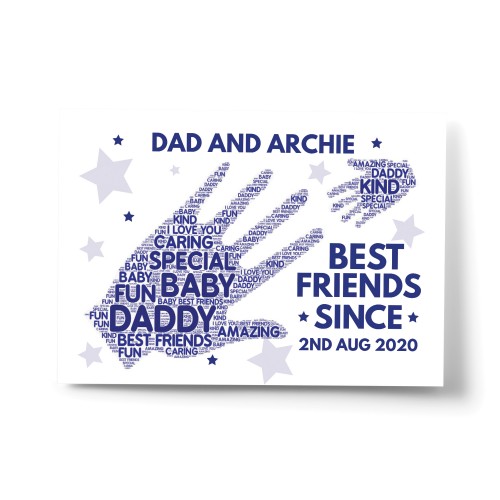 Personalised Dad Gift For Birthday Fathers Day Best Friend Print
