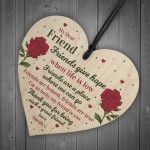 Thank You Friendship Gift Wood Heart Personalised Poem Birthday