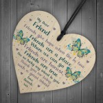 Best Friend Plaque Friendship Sign Personalised Heart Birthday