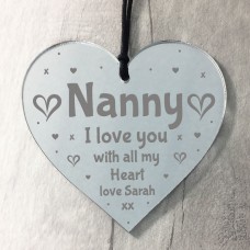 Nanny Gift Personalised Heart Engraved Love Thank You Gift