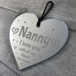 Nanny Gift Personalised Heart Engraved Love Thank You Gift