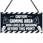 Funny Rude Gaming Sign Gamer Gift For Son Brother Xmas Birthday