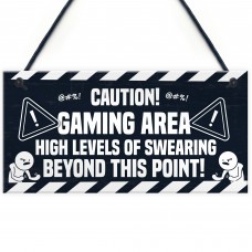 Funny Rude Gaming Sign Gamer Gift For Son Brother Xmas Birthday