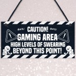 Funny Rude Gaming Sign Gamer Gift For Son Brother Xmas Birthday