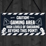 Funny Rude Gaming Sign Gamer Gift For Son Brother Xmas Birthday