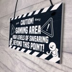 Funny Rude Gaming Sign Gamer Gift For Son Brother Xmas Birthday