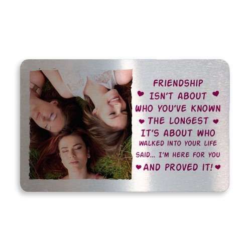 Friendship Sign Best Friend Gift Photo Wallet Card Thank You