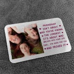 Friendship Sign Best Friend Gift Photo Wallet Card Thank You