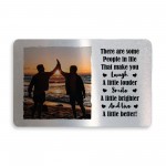 Friendship Gift Photo Metal Card Best Friend Gift Thank You