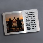 Friendship Gift Photo Metal Card Best Friend Gift Thank You