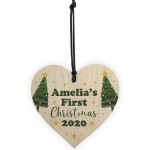 First Christmas Bauble Memory Keepsake Heart Newborn Baby