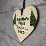 First Christmas Bauble Memory Keepsake Heart Newborn Baby