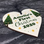 First Christmas Bauble Memory Keepsake Heart Newborn Baby