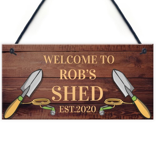 PERSONALISED Shed Sign Gift For Men Garden Shed Allotment