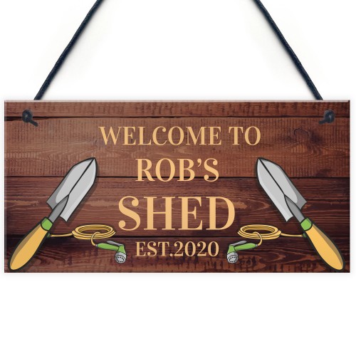 PERSONALISED Shed Sign Gift For Men Garden Shed Allotment