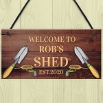 PERSONALISED Shed Sign Gift For Men Garden Shed Allotment