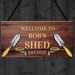 PERSONALISED Shed Sign Gift For Men Garden Shed Allotment