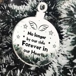 Forever In Our Hearts Engraved Bauble Memorial Gift For Mum Dad