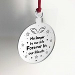 Forever In Our Hearts Engraved Bauble Memorial Gift For Mum Dad