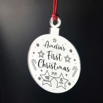 Any Names First Christmas Bauble Engraved Christmas Decoration