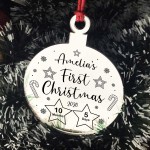 Any Names First Christmas Bauble Engraved Christmas Decoration