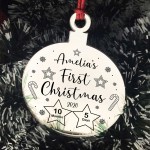 Any Names First Christmas Bauble Engraved Christmas Decoration