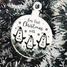 Our First Christmas With New Baby Gift Personalised Engraved