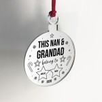 Nan & Grandad PERSONALISED Christmas Tree Bauble Hanging Gift