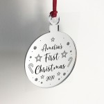 Personalised Baby First Christmas Engraved Bauble Christmas Gift