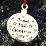 Personalised Baby First Christmas Engraved Bauble Christmas Gift