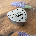 Silver Heart Tin Hubby Gift Christmas Birthday Present