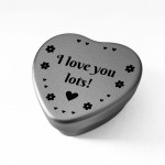 Silver Heart Tin Christmas Birthday Present To Say I Love You