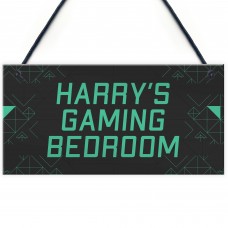 Personalised Boys Gaming Bedroom Sign Christmas Gift For Son