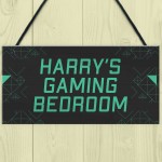 Personalised Boys Gaming Bedroom Sign Christmas Gift For Son