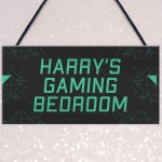 Personalised Boys Gaming Bedroom Sign Christmas Gift For Son