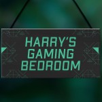 Personalised Boys Gaming Bedroom Sign Christmas Gift For Son