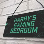 Personalised Boys Gaming Bedroom Sign Christmas Gift For Son