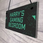 Personalised Boys Gaming Bedroom Sign Christmas Gift For Son