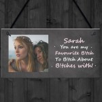 PERSONALISED Photo Friendship Gift Plaque Funny Sign Christmas G