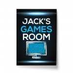 Personalised Games Room Poster Boys Bedroom Man Cave Sign