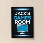 Personalised Games Room Poster Boys Bedroom Man Cave Sign