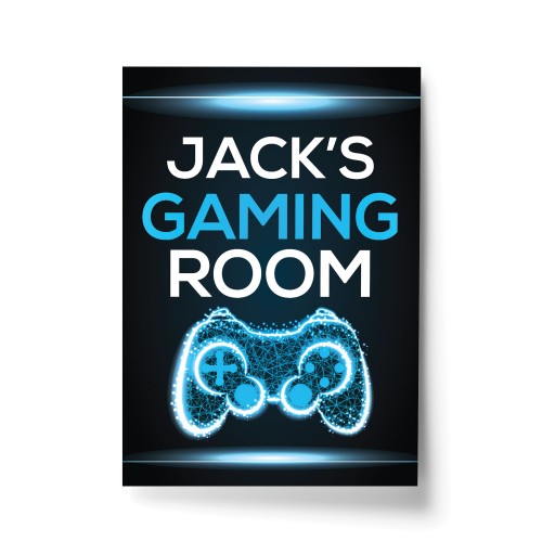 Novelty Gaming Poster For Son Gamer Personalised Print