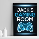 Novelty Gaming Poster For Son Gamer Personalised Print